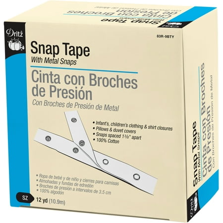 UPC: 0072879104134 | Dritz Snap Tape with Metal Snaps White 12 yd