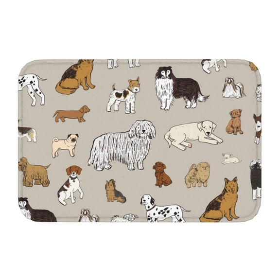 Kdxio Dog Animal,16" x 24", Non-Slip Front Door Mats,Outdoor Welcome Mat Washable
