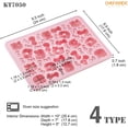 thumbnail image 2 of Hello Kitty Silicone Chocolate Mold, Cute Baking Mold for Making Chocolate Candy Ice Jelly Pudding (Pink), 2 of 6
