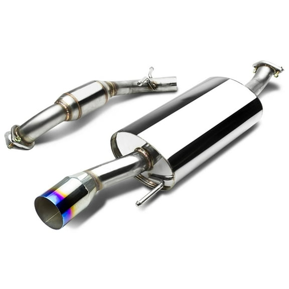 DNA Motoring For 93-99 VW Golf MK3 2.0L 2.8L Catback Exhaust System w/3.5" Muffler Burnt Tip