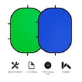 thumbnail image 2 of Fondo Selens 150x100 cm 2 en 1 Verde Azul de Muselina, 2 of 7