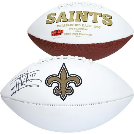 Jonathan Vilma New Orleans Saints Autographed White Panel Football - Fanatics Authentic Certified