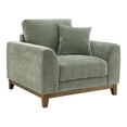 thumbnail image 2 of Furniture of America Nora Mid-Century Modern Chenille Track Arm Accent Chair with Pillows, Olive Green, 2 of 6