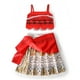 thumbnail image 4 of Disney Moana-vestido de princesa Vaiana para niños, disfraz de fiesta de cumpleaños con corona, collar, conjuntos de pollitos de cerdo, 4 of 5