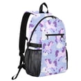 thumbnail image 2 of JIALIOU 14" Laptop Backpack Waterproof Airline Approved Stylish Casual Daypack for Travel Business College Work, Unicorns Running in Sky, 2 of 8