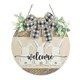 thumbnail image 1 of Rustic Wooden Bunny Welcome Sign for Easter - Round Hanging Door Décor for Home Front Door Decoration, 1 of 5