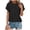 Black, variant on Womens Tops Workout Shirts Solid Color Fashion Casual Crew Neck Summer Short Sleeve Casual Loose Plain Tees Blouses Yellow XL