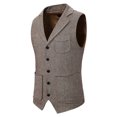thumbnail image 5 of Aueoeo Men's Formal Dress Vests Casual Summer Beach Suit Vests Business Slim Fits Waistcoat Herringbone Party Vests, 5 of 8