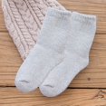 thumbnail image 4 of Fgnfyis Autumn Winter Heavy Wool Socks for Men and Women Solid Color Medium Tube Thick Warm Hoop Socks Grey, 4 of 8