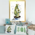 thumbnail image 3 of Designart 'Abstract Cactus Houseplant' Traditional Framed Art Print, 3 of 4