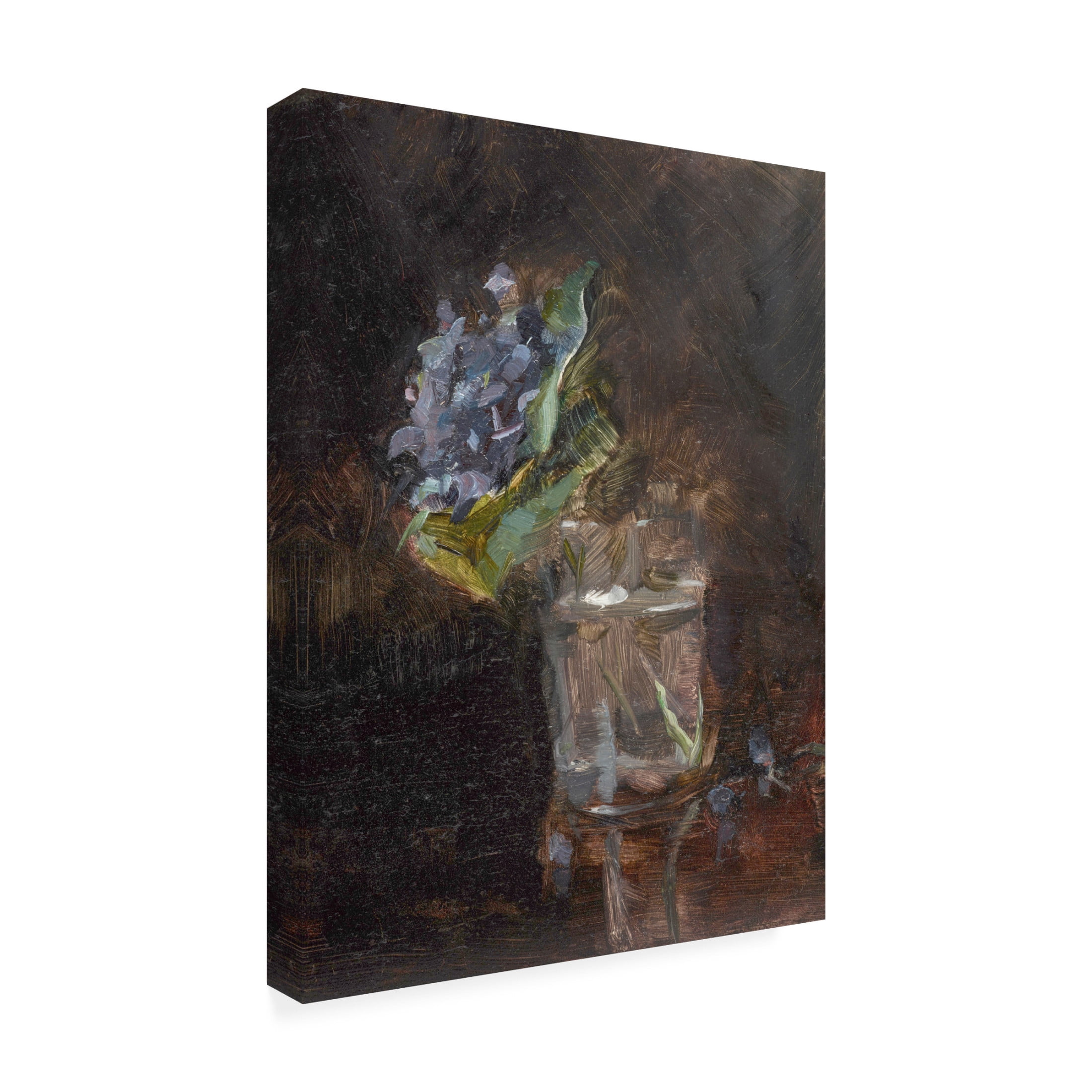 Trademark Fine Art Pictufy Bouquet of Violets In a Vase 1882 Canvas Wall Art