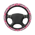 thumbnail image 3 of Easygdp Panda Heart Valentine Pink Elastic Steering Wheel Cover, Auto Accessories, Fit Suvs, Vans,Cars, Trucks -15 inch, 3 of 8