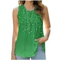 thumbnail image 2 of PNTUTB Women's Summer Versatile Fashion Print Casual Crew Neck Pullover Loose Comfortable Sleeveless Tops, 2 of 6