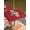 Red, variant on Outdoor Tablecloth with Umbrella Hole and Zipper, Cherry Blossoms Rectangle Table Cloth 52x70 Inch Waterproof Tablecloth, Japanese Spring Floral Leaves Rustic Brown Picnic Table Cover for Patio