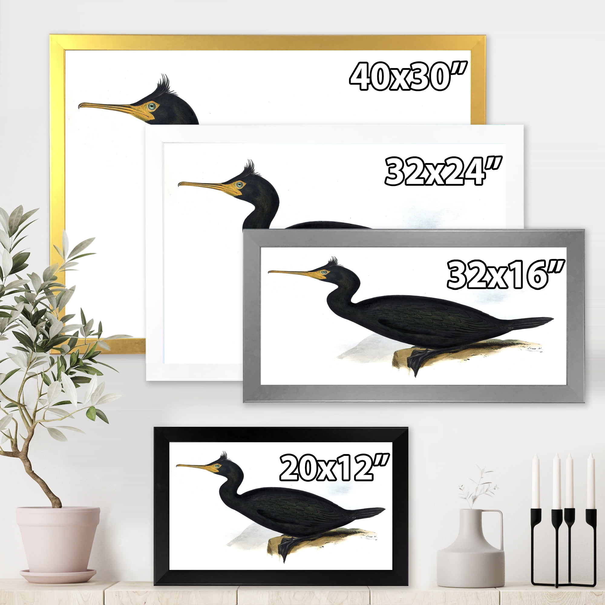 Designart 'Ancient Bird Life IV' Traditional Framed Art Print