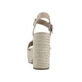 thumbnail image 3 of MARC FISHER Womens Ivory Padded Woven 2" Platform Adjustable Strap Ankle Strap Viga Round Toe Block Heel Buckle Espadrille Shoes 8 M, 3 of 4
