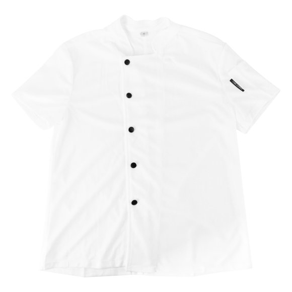 1pc Breathable Chef Uniform Short Sleeve Kitchen Chef Uniform Food Service