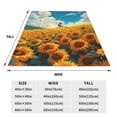 thumbnail image 3 of Bingfone Clear Sky Sunflower Print Flannel Fleece Blanket Throw Blanket for Bed,Sofa,Couch,Travel,Camping(60"x50" ), 3 of 8