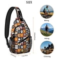 thumbnail image 5 of Sling Backpack,Halloween Icons Collage Pattern Sling Bag with Water Bottle Holder,Waterproof Sling Bag for Men/Women with Headphone Jack for Hiking,Travel, 5 of 6