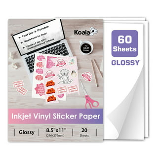HTVRONT Sublimation Sticker Paper - 20 Pcs 8.5 x 11 Glossy