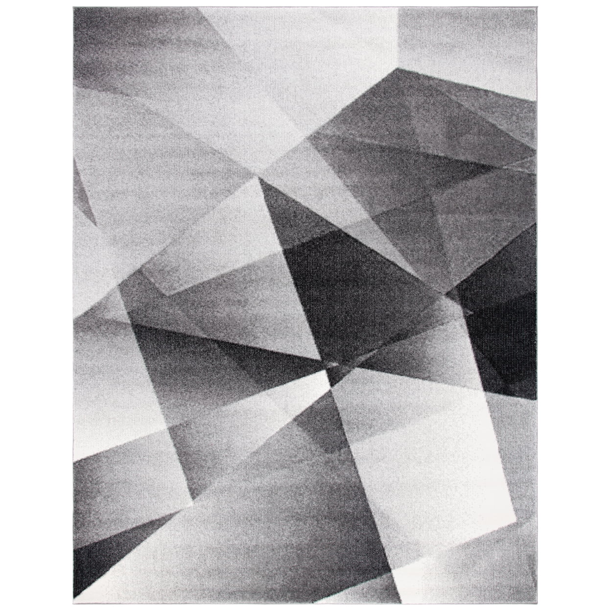 SAFAVIEH Porcello Jayme Abstract Prism Area Rug, Light Grey/Charcoal, 4' x 6'