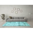 thumbnail image 3 of Ahgly Company Indoor Square Abstract Light Blue Modern Area Rugs, 6' Square, 3 of 4