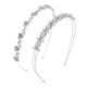 thumbnail image 1 of Pangda 2 Piezas Diadema de Cristal Nupcial de Diamantes de Imitación para Mujer Boda Florista Perla Diamante Delgada Flor de Plata Hojas Corona Diadema Accesorios Tocado Tiara para Novia Damas de Hono, 1 of 5