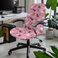 thumbnail image 2 of Xixirimido Schnauzer Dog Rose Pink Print Office Chair Covers Stretchable Computer Gaming Chair Cover, Universal Desk Chair Covers Removable Rotating Chair Slipcover with Button, Large, 2 of 6