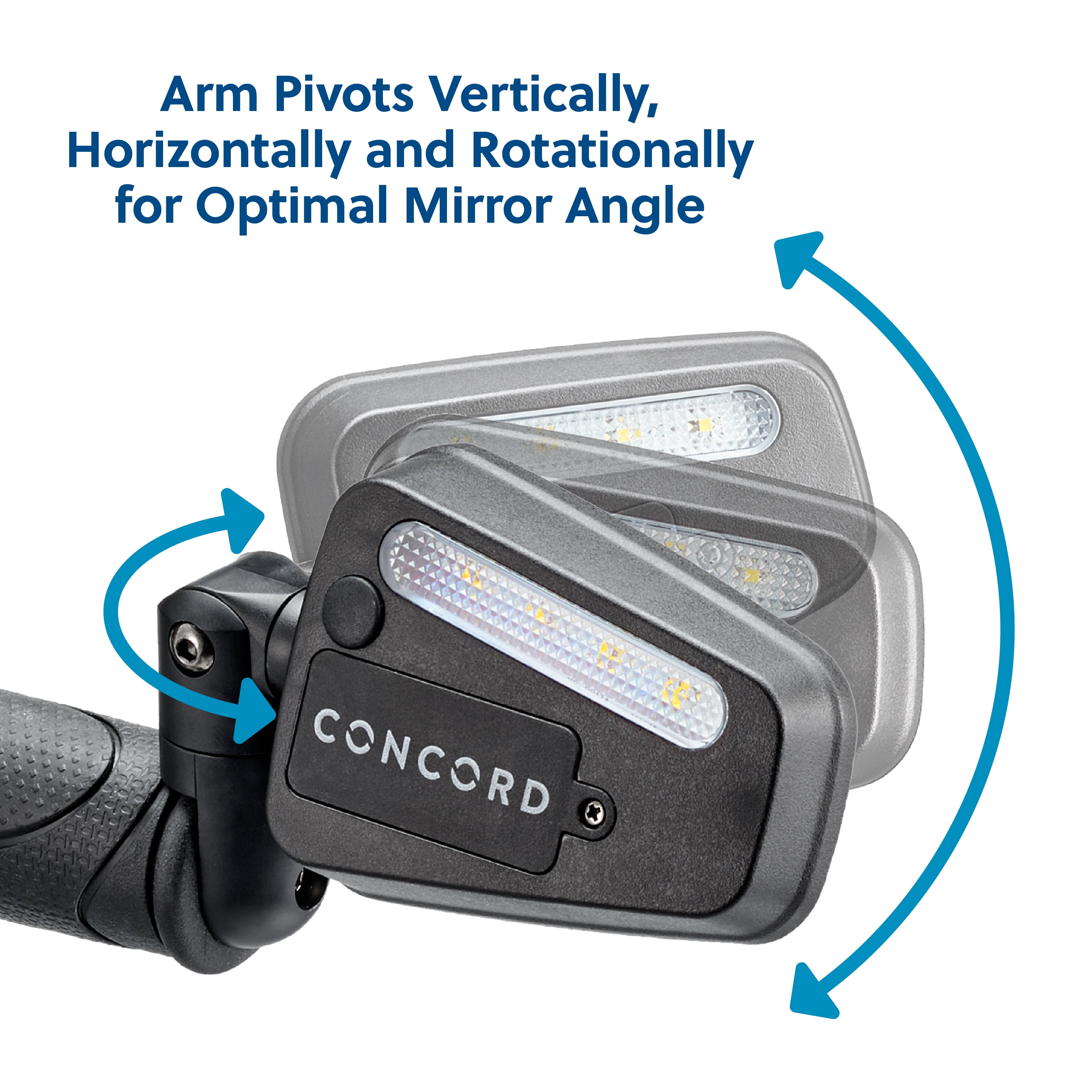 Concord Handlebar Mounted LED Bicycle Mirror