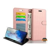 Xpression Cover for Motorola Moto G Power 2024 5G Wallet PU Leather Pouch with Credit Card Slots Money Pocket, Stand & Strap Flip Bookstyle Phone Case - Rose Gold