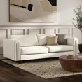 thumbnail image 5 of Simpli Home Jones 84 inch Wide Contemporary Sofa in Ivory Tightly Woven Performance Fabric, 5 of 9