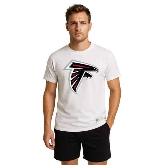 NFL Playera Aficionado Básica Atlanta Falcons Blanco para Hombre, Talla Grande