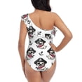 thumbnail image 5 of Pofeuu DOG IS WEARING PIRATE COSTUME Print Women's One Piece Swimsuits One Shoulder Swimwear Asymmetric Ruffle Monokinis Bathing Suits-Large, 5 of 6