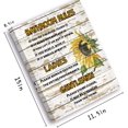 thumbnail image 2 of Ladies and gentlemen Bathroom Rules canvas Wall Decor, sunflowers yellow theme Bathroom Decor Wall Art,Farmhouse Toilet Wall Decor,Rustic Bathroom Funny Rules Prints Signs Framed 12"x15", 2 of 6