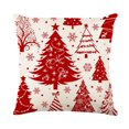 thumbnail image 1 of Funda de cojín navideña roja de 45 cm, funda de almohada, adornos navideños 2025 para el hogar, decoración navideña de Año Nuevo, 1 of 6