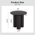 thumbnail image 3 of QEZEOM Round Dining Table 30", Modern Black Kitchen Table, Small Indoor Table for Dining Room, Kitchen, Bar, Living Room, Home Office, 3 of 7