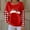 #25Red, variant on Byworldtasic Christmas Sweatshirt for Women Striped Long Sleeved Round Neck Top Loose Fit Pullover Sweatshirt