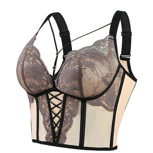 Lace Design Shapewear Bra for Everyday Comfort with Wide Band Support and Enhanced Lift Smooth Side Support Push Up Plus Thick Cup