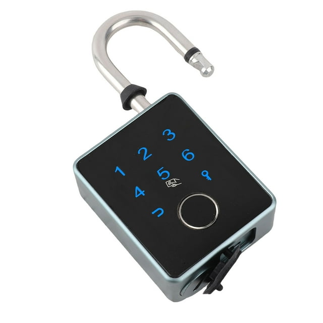 Keyless Fingerprint Aluminium Alloy Smart Padlock Biometric Security Lock for Gym School Office Doors Gates