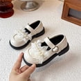 thumbnail image 4 of Owordtank Girls Mary Jane Dress Shoes with Pearls, PU Leather Flats Boots School Uniform Princess Shoes, 4 of 8
