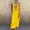 Yellow, variant on Ayolanni Spring Dresses for Women V-Neck Long Vintage Solid Color Tank Dress Cotton Linen Loose Beach Sleeveless Sundress L