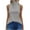 Gray, variant on Women's Cowl Neck Tank Top Ruched Draped Sleeveless Vest Summer Solid Color Stretchy Blouse White S