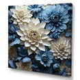 thumbnail image 2 of Designart "Muted Blue And Graceful Mums VIII" Mums Wall Art Prints, 2 of 7