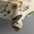 thumbnail image 3 of Brown Mushroom Label Light Pattern Rectangle Tablecloth 60"x84",Waterproof Polyester Rectangle Table Cloth, Wipeable Spillproof Polyester Tablecloth for Dining, Camping, Indoor and Outdoor, 3 of 5