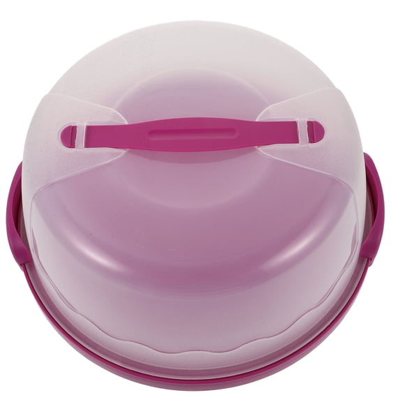 LOLIPPYY Purple Round Cake Carrier Plastic Storage Box for Cakes 68 Inch Decorative Baking Container