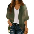 thumbnail image 2 of Roncen Women Kimono Cardigan Floral Printed Bat Sleeve Casual Capes Beach Cover up, 2 of 7