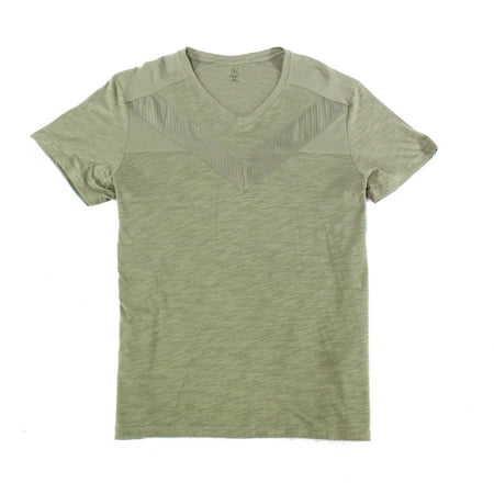 inc 2xl olive tee neck sleeve mens short shirt