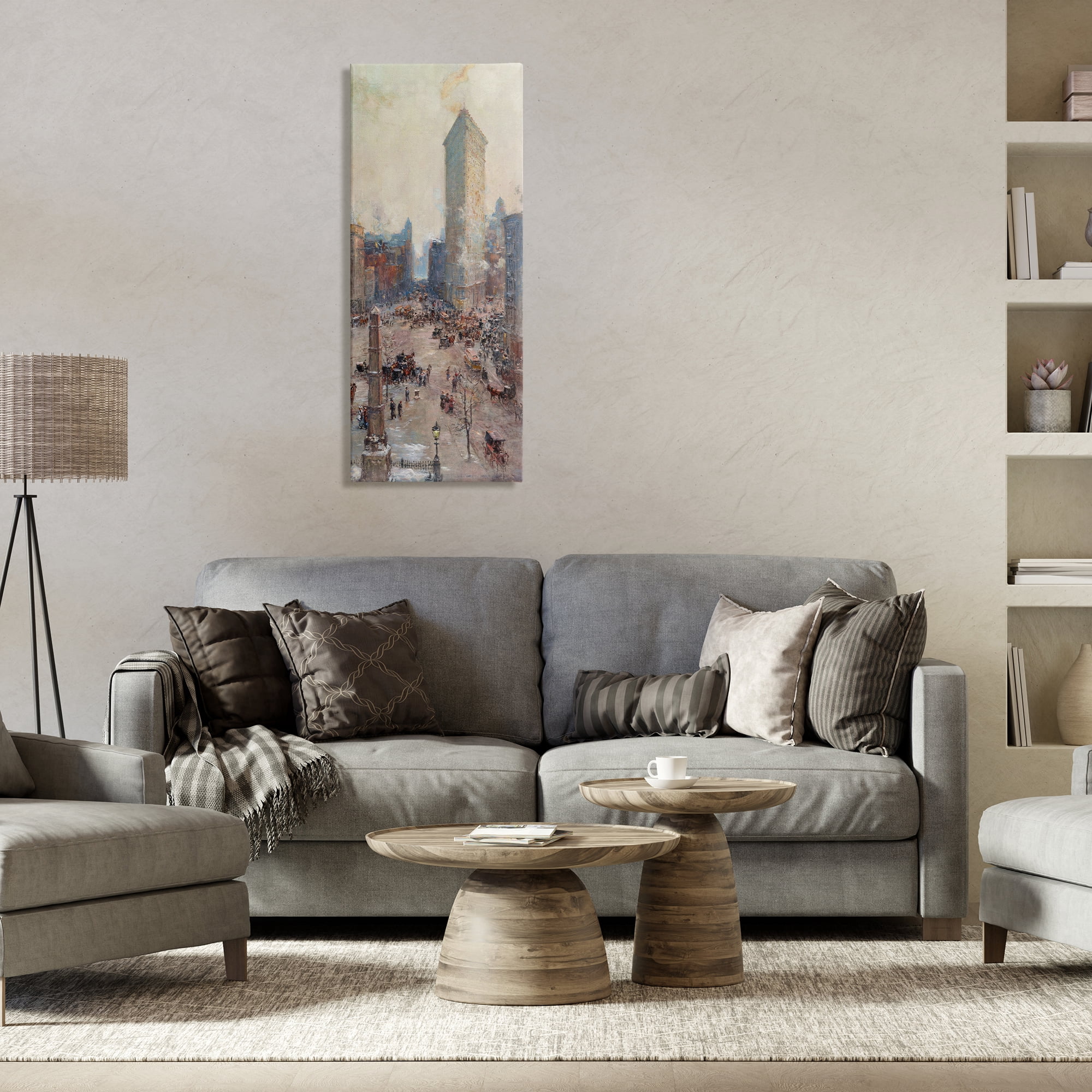 Stupell Industries Classic Cooper Cityscape Scenic & Cityscapes Painting Wrapped Canvas Art Print Wall Art, 17 x 40