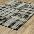 thumbnail image 5 of 3' X 5' Black Grey And Ivory Geometric Power Loom Stain Resistant Area Rug, 5 of 10