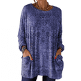 thumbnail image 5 of Long Sleeve Shirts for Women Pocketed Long Sleeve Casual Legging Match Work Blouse Womens Shirts Dressy Casual Purple L, 5 of 5